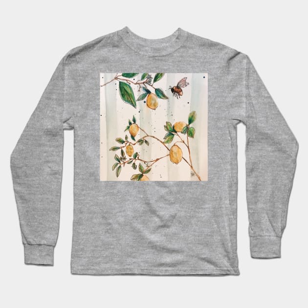 Bee sweet like honeyed lemonade Long Sleeve T-Shirt by Nidimar